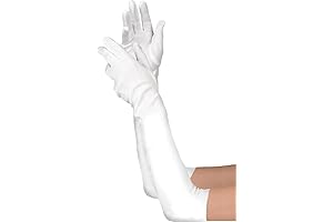 Elegant Long White Mario Costume Gloves for Kids