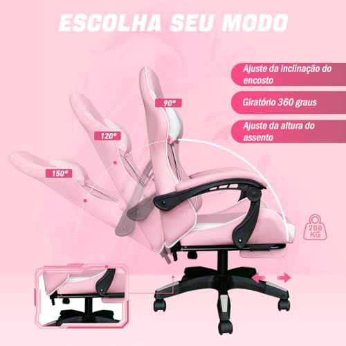 Cadeira Ergonomica Gamer (Rosa)