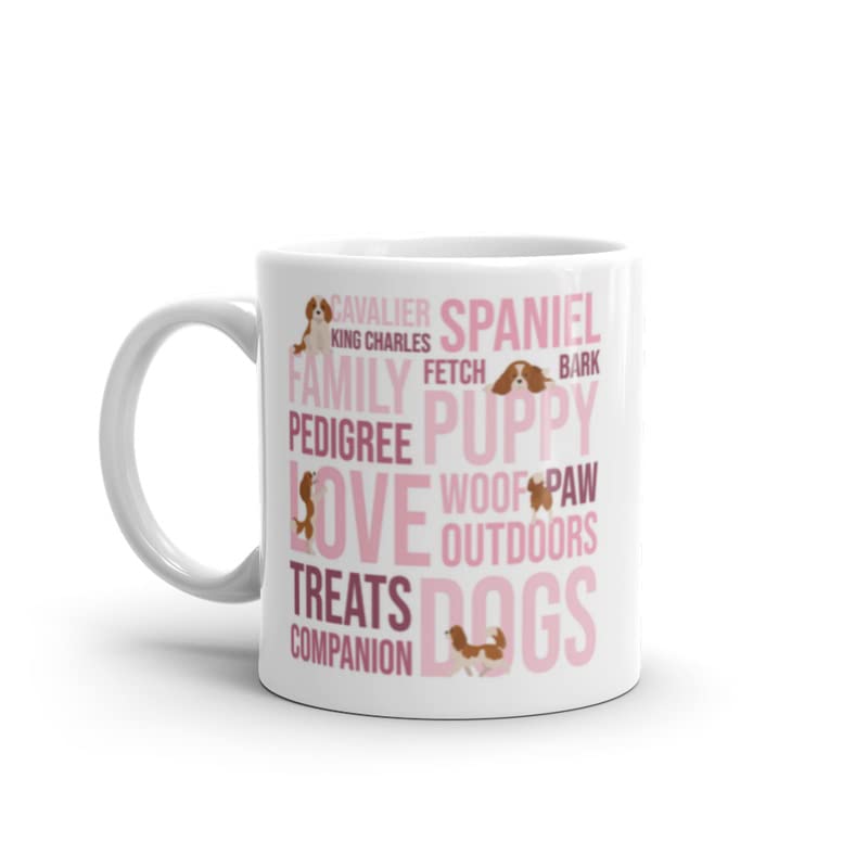 DV DESIGN 1 x Cavalier King Charles Spaniel Mug - Dog Pet Animal Puppy Kids Men Women Words Breed Drinks Thoughts Coffee Tea Ceramic Gift #78721