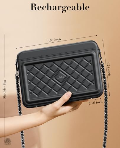 iDiskk MFi Zertifiziertes Aluminium Fingerprint & Password Elektronische Sicherheit Diebstahlsicherer Safe, innovative lockable Bag for women,Eingebauter Akku mit 8000 mAh,Find My,ideal gift