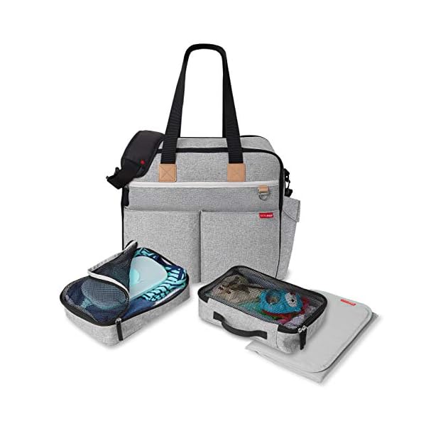 Skip Hop Duo Wickeltasche für das Wochenende, mit Wickelunterlage, grau – Bild 3