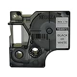 Qty: 1 Negro sobre Blanco Cinta de etiquetas compatible con Dymo D1 40913 s0720680 3/8 \"x 23\"