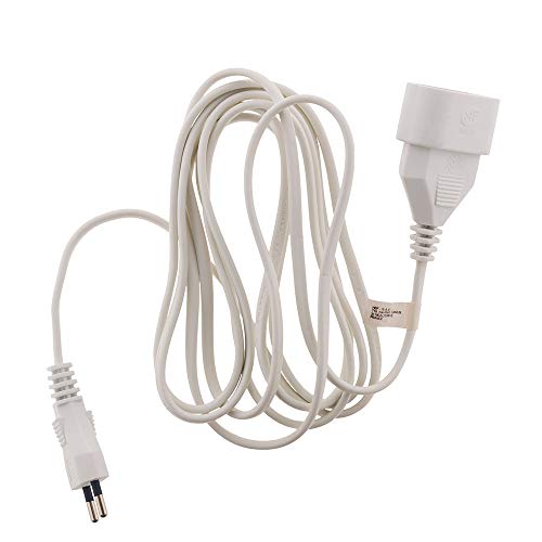 Zenitech - Alargador Doméstico 6A HO3VVH2F 2x0,75mm² - Cable Eléctrico con Enchufe 2P 6A - Potencia Máxima 1380W - Uso Interior - Conforme a la Norma NF - Blanco - Longitud 3m