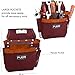 FUERI Full Grain Leather tool belts for men, Heavy-duty Carpenter Tool Rig organizer with 17 Pockets pouches, hammer holder, 4-Suspender loops, and a foam-padded belt for Framers, and Electricians