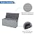VINGLI Upgraded 75 Gallon Outdoor Storage Box, Lockable Plastic Storage Containers with Lid, Patio Deck Box Furniture for Garden, Pool, Balcony, Yard (Grey)