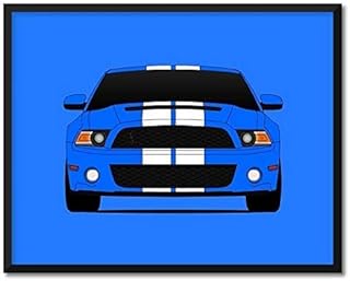 CUSTOMIZABLE COLOR: Shelby GT500 S197 (2010-2012) Inspired Poster Print Wall Art Decor Handmade Carroll Shelby Ford Mustang Cobra S1 (Unframed)