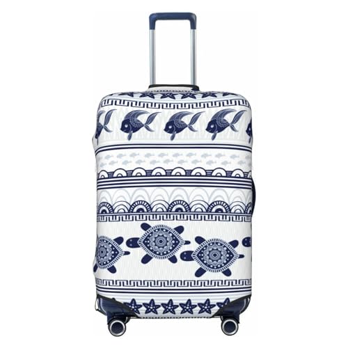 Sea Underwater Turtles Luggage Cover Protector Anti-Scratch Washable Fits 18-32 Inch Luggage-Large