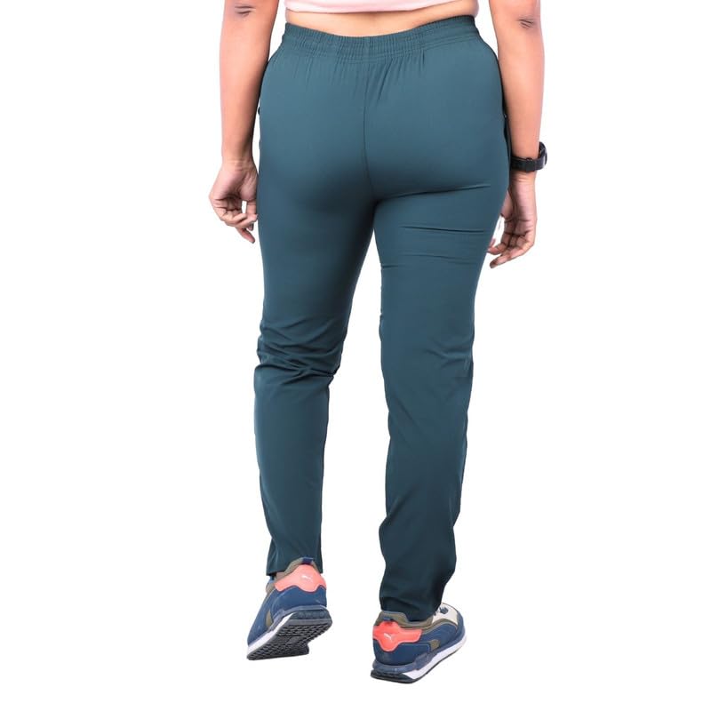 Image of Go-Fit Women Zip Pocket Synthetic Dry-Fit Gym Casual Lower Joggers Trackpant Sports Pant | Multicolors