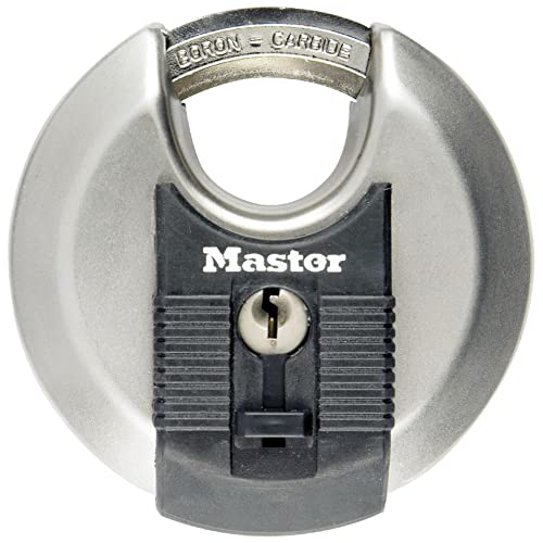 Master Lock Excell Discus Round Padlock 70mm M40EURD Silver