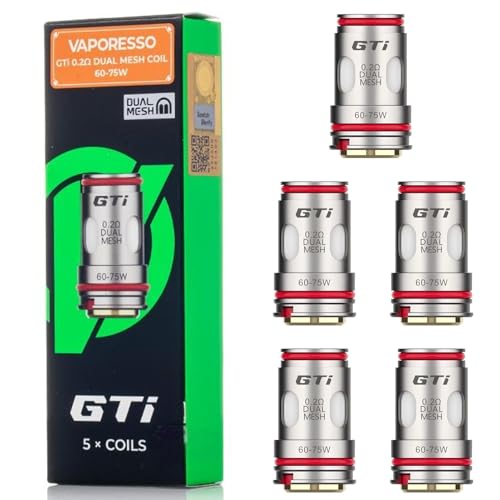 Vaporesso GTi Dual Mesh Coil 0.2ohm 0.4ohm | 5pcs Original Vaporesso Head Vaporizer For E Cigarette iTank 2 / Itank T Atomizer Target 200/ GEN MAX/ARMOUR Ultra...