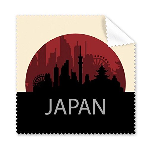Japon architecture motif tissu lunettes et nettoyant téléphone écran en microfibre 5pcs