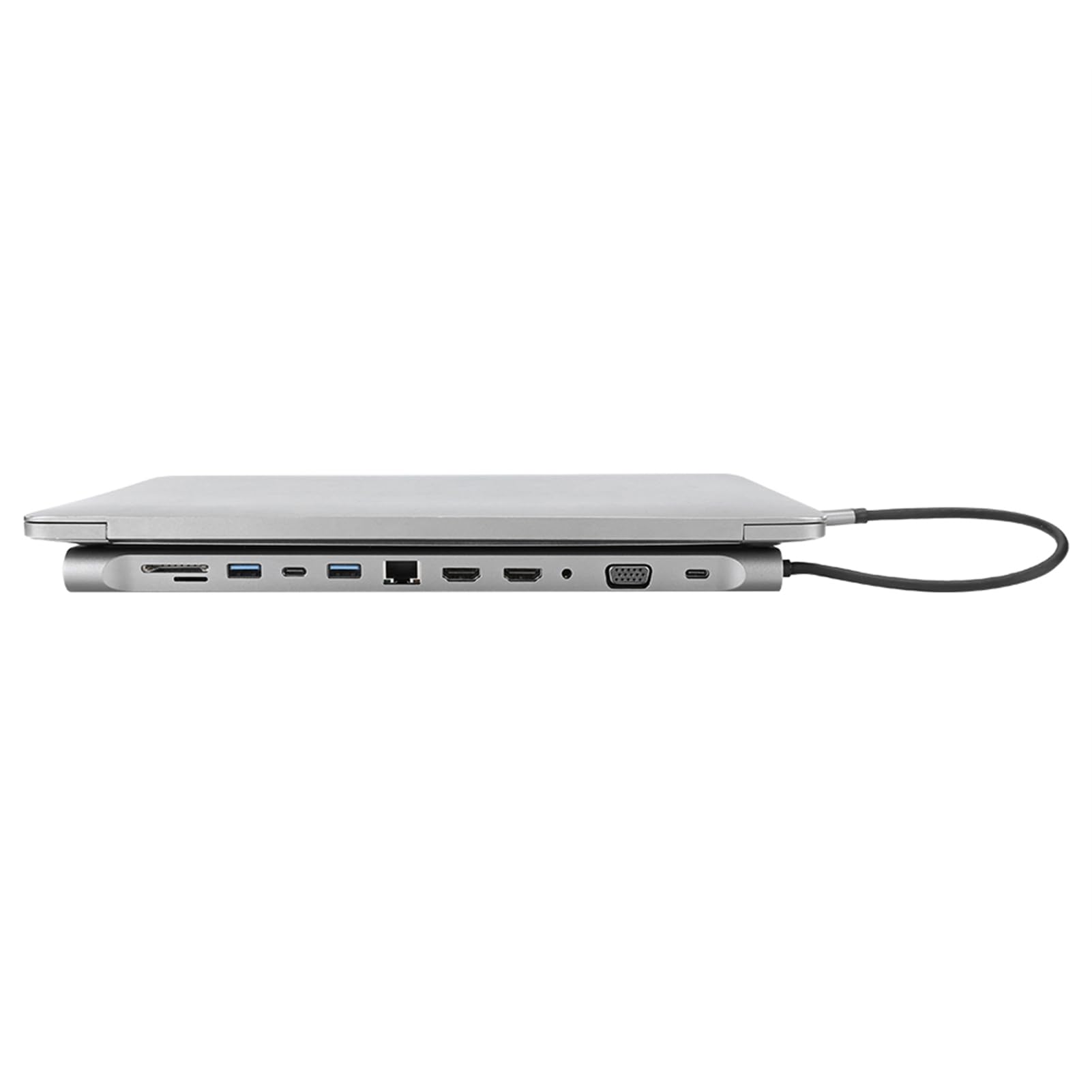 Ausla Docking Station 12 in 1, Lega di Alluminio, Opzioni di connettività Multiple, Compatibile con Laptop di Tipo C, Supporta Uscita 4K e VGA