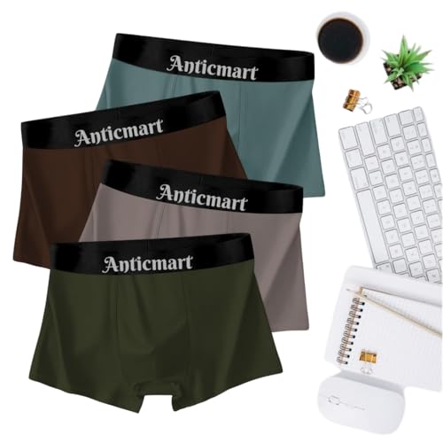 Image of Men's Premium Printed Boxer Briefs Pack of 4| Ultra Soft Stretch Trunks | Breathable Innerwear | Comfortable Waistband | Underwear for Men