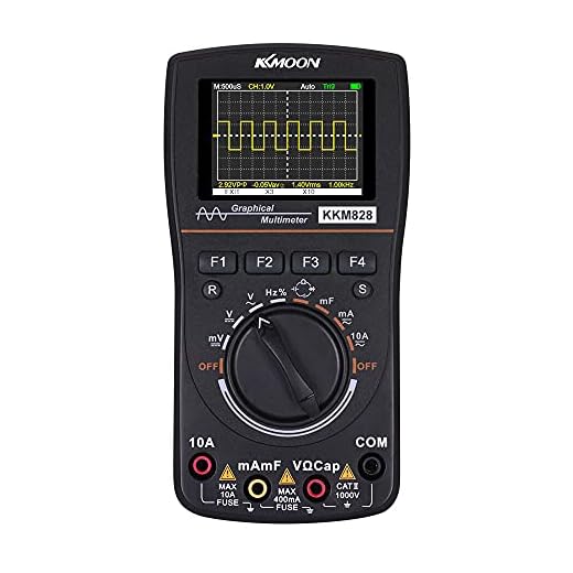 Updated Oscilloscope Multimeter 2 IN 1, Kecheer 2.4 Inches Color Screen Intelligent Graphical Handheld Oscilloscope Multimeter 1MHz Bandwidth, 2.5Msps Sampling Rate, DC/AC Voltage/Current Test