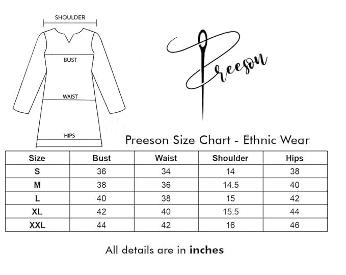 Image of Preeson Women's Pure Cotton Embroidery V Neck Kurti with Pants and Dupatta Set