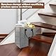 Forhome 2 Stück Treppen Organizer Korb, Grau Treppenkorb mit Griffen, L-Form Treppenkorb Organizer, Faltbarer Filzstoff Treppenkörbe für Haushaltsgegenstände Wäsche Spielzeug