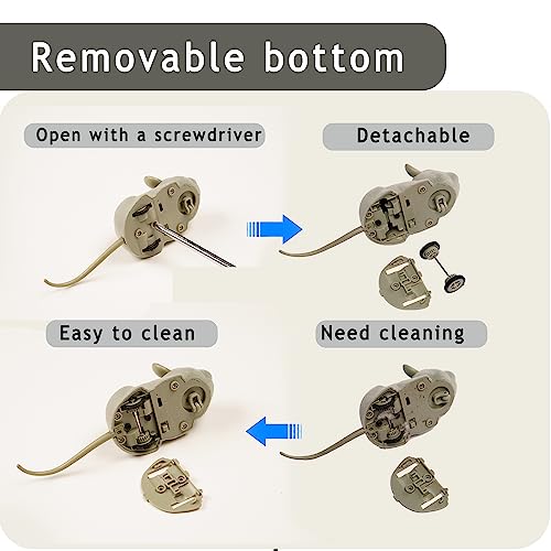 Interactive Mice Toys For Indoor Cats Remote Control Or Smart Sensing Two Mode With Usb Rechargeable Automatically Sense Obstacles And Escape Moving Electric Tricky Mouse Cat Toys For Kids/Cat, Gray #TOP5