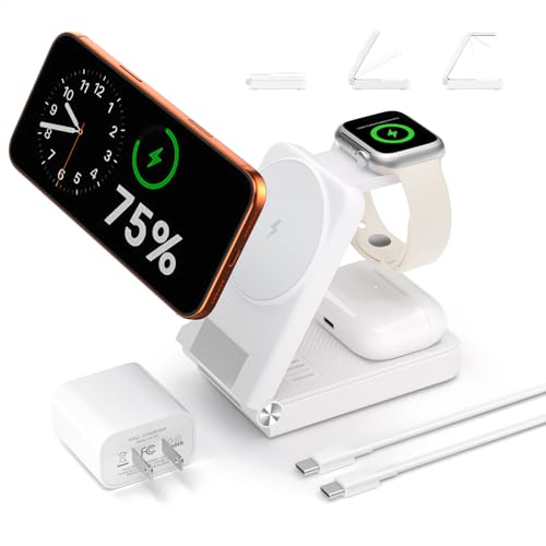 3-in-1-Charging-Station-25W-Foldable-Magnetic-Fast-Wireless-Charger-Stand-for-Apple-Multiple-Devices-Travel-Charger-for-iPhone-17-16-15-14-13-12-Series-Watch-AirPods-432Pro 3 in 1 Charging Station, 25W Foldable Magnetic Fast Wireless Charger Stand for Apple Multiple Devices, Travel Charger for iPhone 17 16 15 14 13 12 Series Watch AirPods 4/3/2/Pro - Image 1