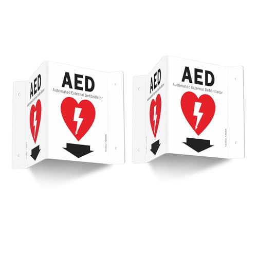 GicnKeuz AED Wall Sign 2-Pack Easy Install