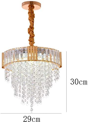 Mini lustre en cristal doré compact pour sublimer les plafonds bas