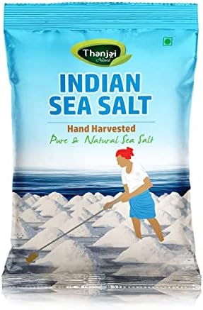 Thanjai Natural Indian Sea Salt, 1KG | Crystal Form | Traditionally Hand-Harvested & Sun-Dried | 100% Natural, No Artificial Iodine, No Additives, Hygienically Packed