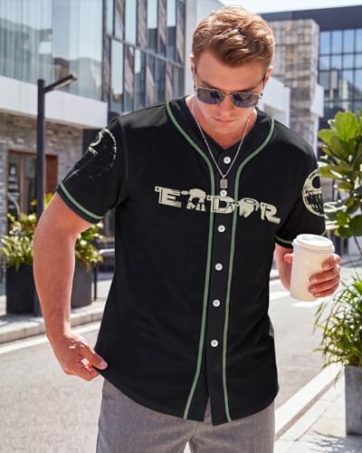 Image of 99TIMORO Fathers Holiday Graphic Baseball Jersey Shirts for Men and Women, Street Wear Funny Short Sleeve Top, Summer