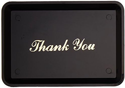 Bandeja de punta, 4-1 2'' x 6-1 2'', impresión de oro, Precio por docena por Winco