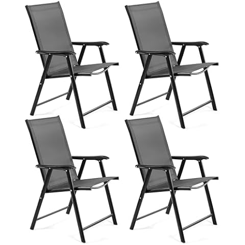 Yaheetech Folding Patio Dining Chairs Set Cover
