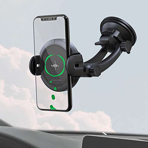 KOAKUMA Wireless Car Charger Mount, Automatic Clamping Car Mount Air Vent Phone Holder with QI Fast Charging Compatible with iPhone X/XS Max/XS/XR/8/8 Plus, Samsung Galaxy S10/S10+/S9/S9+/Note 9/8