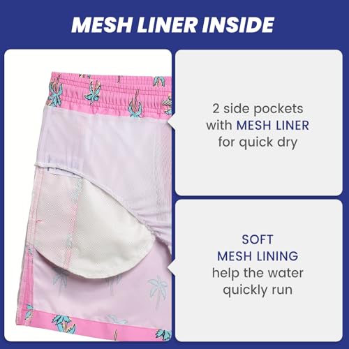 Image of maamgic Mens Swim Trunks 5 Inch with Mesh Liner Breathable for Beach
