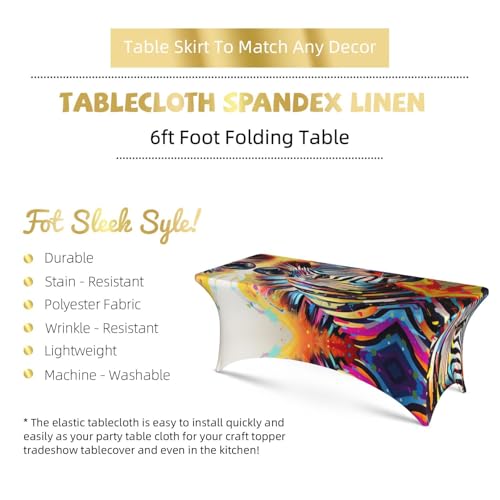 Nappe extensible grand format au design zèbre abstrait chic - 6