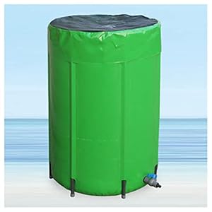 Regenvat Opvouwbaar, Draagbare Watertank Regenwateropvangbak, Buitenshuis Hoge Capaciteit Tuin Waterreservoir Cisterne, Met Filterdeksel,Groen,50L/40 * 50CM