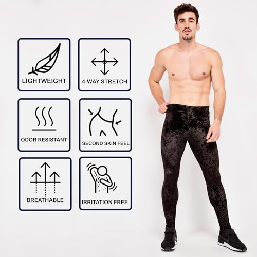 Kapow Meggings Velvet Material Mens Leggings4