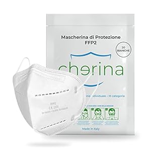 20 Mascherine FFP2 Certificate CE, Prodotte 100% In ITALIA, Imbustate Singolarmente, Mascherina ffp2 Protettiva 5 Strati, Adulto