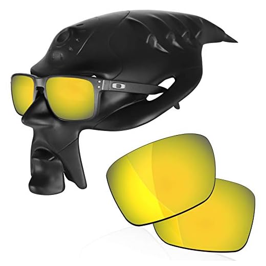RockShell Lentes polarizadas de substituição para óculos de sol Oakley Holbrook OO9102/Holbrook AF OO9244, Racing Gold Mirrorfirm - Geekpolar, Tamanho �nico