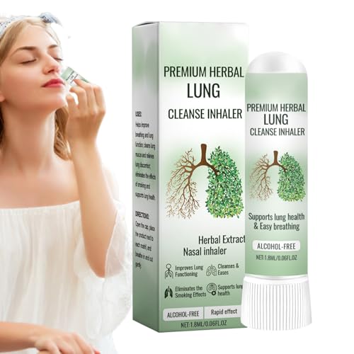 Limpieza pulmonar – Extracto de hoja de gordolobo natural que alivia las molestias | Inhalador calmante para mejorar los pulmones y cuidado de los pulmones con limpieza pulmonar | Inhalador de
