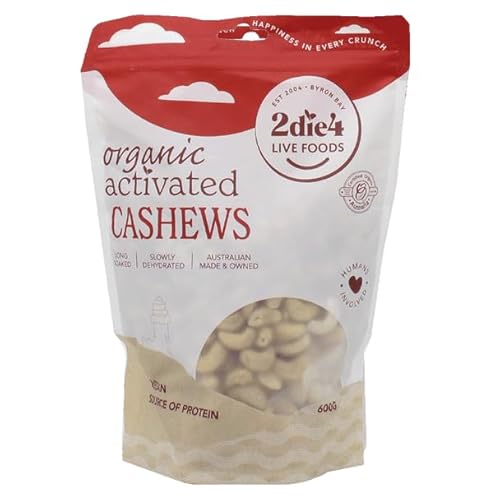 2Die4 Live Foods Activated Organic Cashews 600g