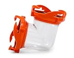 Camco Rhino 90-Degree RV Tote Tank Adapter - Features Clear Low-Profile 90-Degree Elbow & 4 Bayonet Prongs on Each End for Odor-Tight Locking Action - Crafted of Heavy-Duty Resin (39485)