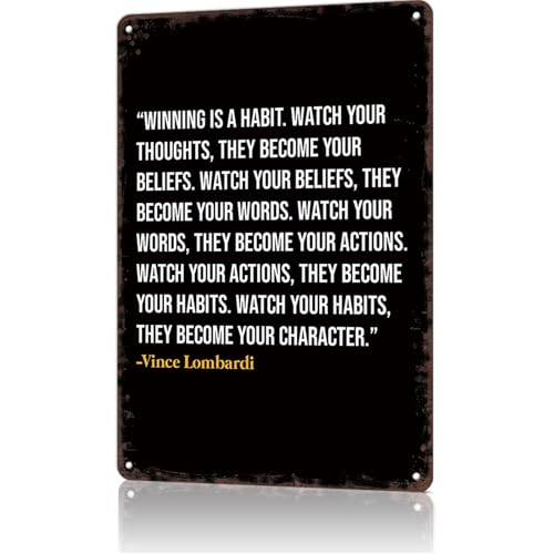 Funny Metal Sign Vince Lombardi Quote Vintage Tin Signs Poster