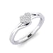 Produktbild Diamantring Vanessita mit 11 VS Diamanten 0,066 ct aus 925er Silber - Sterling Silberring mit zierlicher Herzform und mit Steinen - Hochwertiger Diamantring für Frauen + Luxusetui