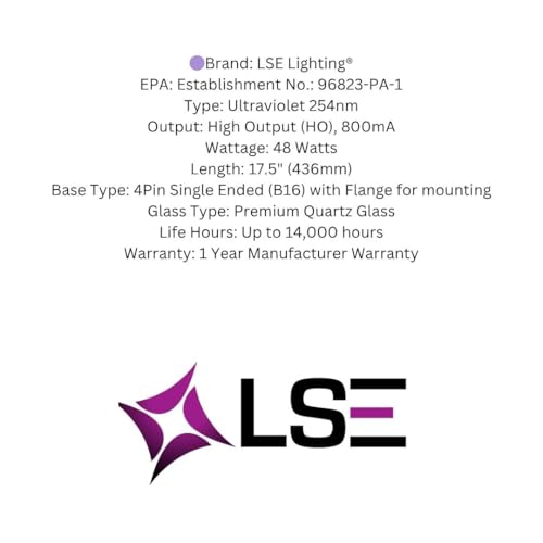 LSE Lighting 1076R-03 Bombilla UV-C 48W Base de 4 Pines miniatura 3