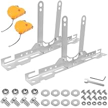 Portable Knock-Down Wheel Alignment Tool Kit with Removable Toe Plates & Center Bar, Includes 2 Measuring Tapes, Camber & Toe Tool for Front End DIY Alignment - Natural Silver Car Alignment Tool