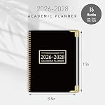 Monthly Planner 2026-2028, 2026-2028 Calendar 36 Months, 8.5" x 11", Jan 2026- Dec 2028,Metal corner protectors with Spiral Bound, 3 Years Academic Planner Perfect for School & Office for Women & Men - Image 3