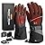 Heated Gloves for Men Women, Electric Waterproof & Windproof Rechargeable Battery Winter Motorcycle Warm Gloves with Touchscreen for Hunting Cycling Skiing Hiking Camping Working (Medium)