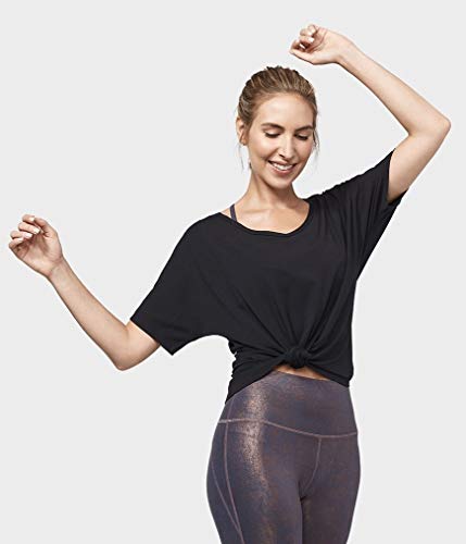 Manduka Enlight Relaxed T-Shirt für Damen, Damen, kurzärmelig, Enlight Relaxed Tee, schwarz, X-Small Cover