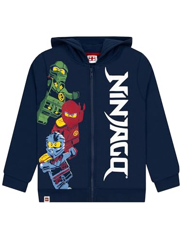 LEGO Camisola com capuz Ninjago | roupa Ninjago para crianças, camisola com capuz de ninja para crianças, idades de 5 a 13 anos, azul, 9-10 años