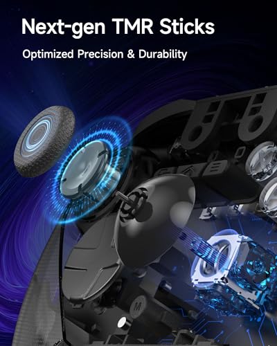 image for EasySMX D10 Wireless Game Controller – TMR Anti-Drift Joysticks, Dua