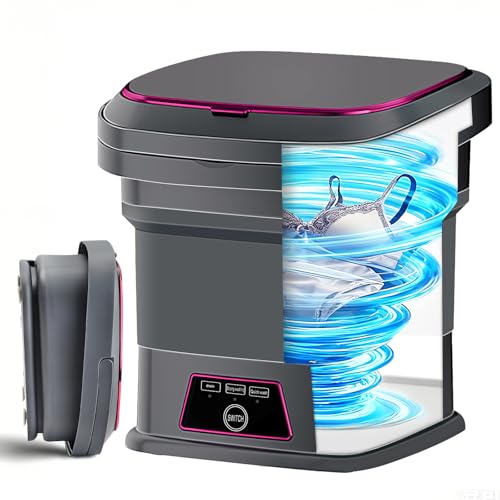 Reviews de lavadora de ropa Mr.You los más recomendados. 50 Lavadora plegable portátil, mini lavadora de 16 litros con 3 modos, lavado fuerte/rápido, drenaje, compacta para viajes, departamento, recámara, RV, ideal para ropa pequeña,...