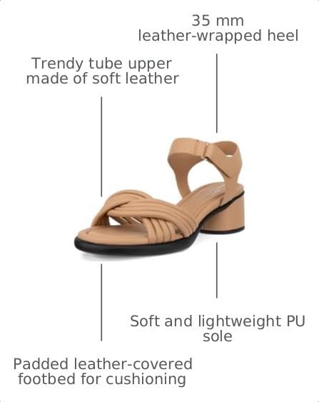 Image of ECCO Sculpted Luxury 35 Cross Strap Heel Sandal