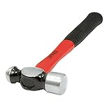 URREA Ball Pein Hammer - 40oz Striking Tool with Forged and Machined Head & Ergonomic Fiberglass Handle - 1340FV